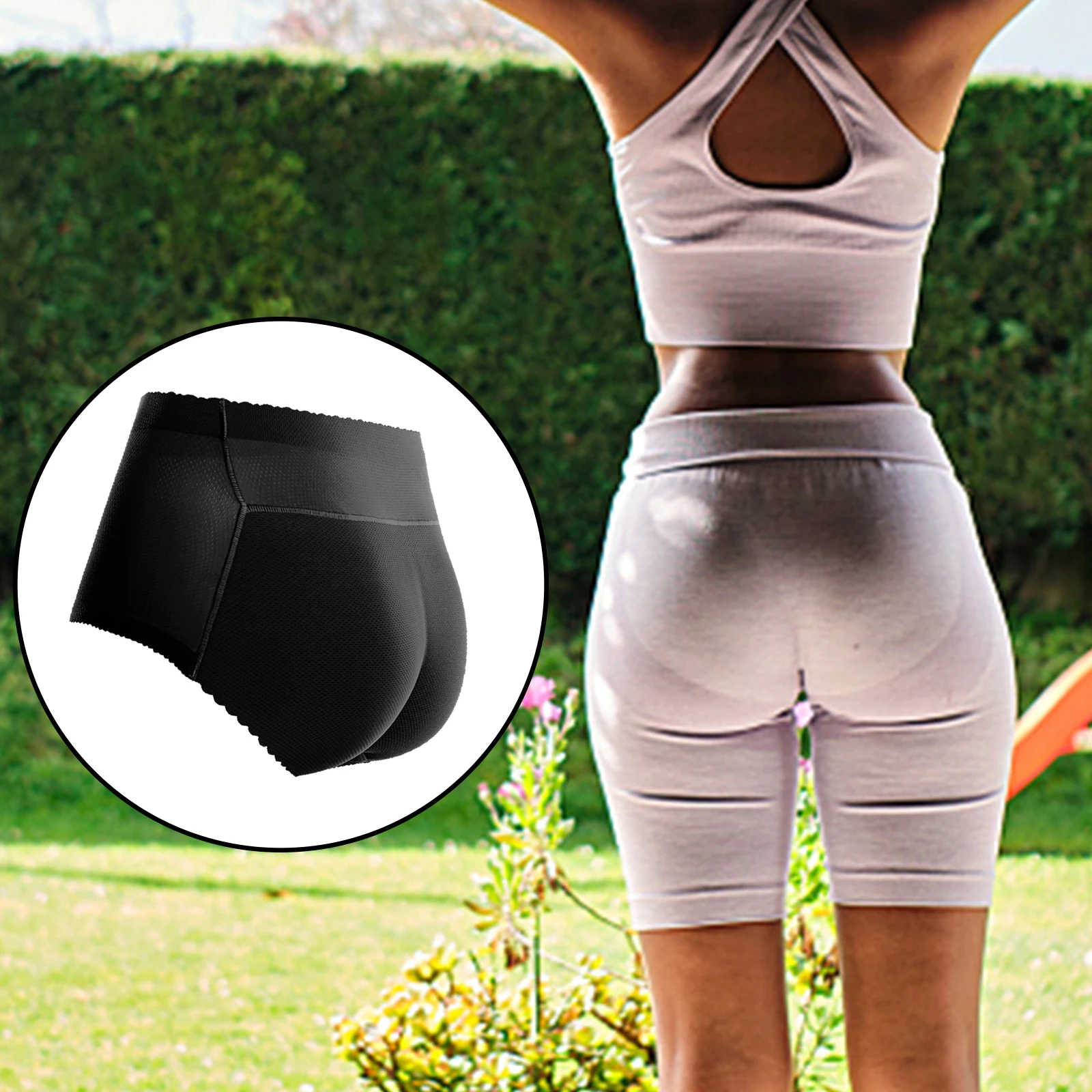 Butt Hip Lifting Panties Padded Panties Buttocks Shaper Middle Waist Padding Breathable Seamless Shapewear Lifter Panties