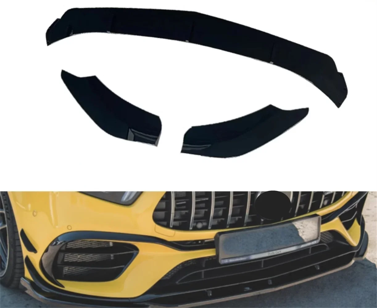 Car surround body kit Front bumper three-stage front lip for Mercedes-Benz A200 A180 A220 modified MAX W177