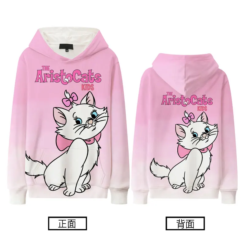 Disney Mary Cat Joint Hoodie Women 2024 New Explosive Autumn And Winter Children's Clothing Loose Tide Coat