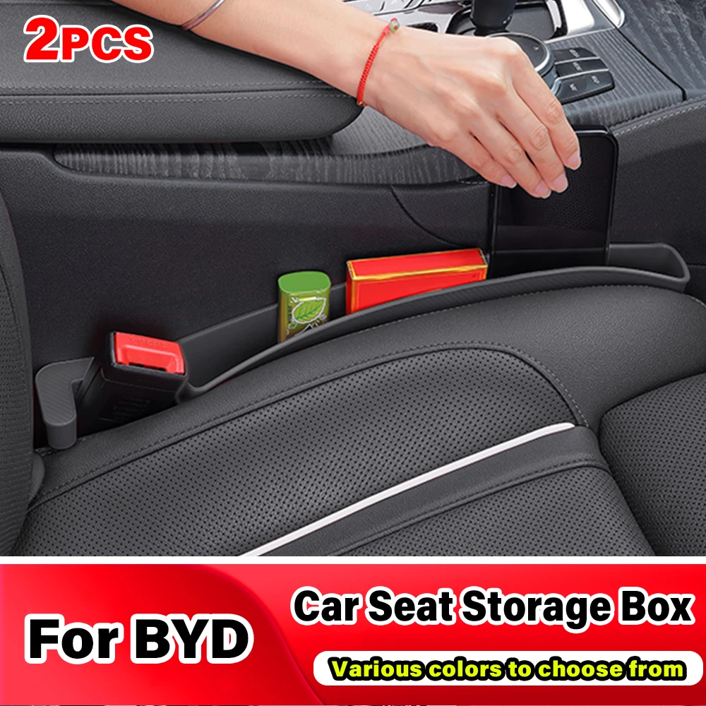 TPE Car Seat Gap Storage Box Universal Phone Card Organizer Box accessori interni per BYD Atto Act 3 Yuan Song Tang Qin Plus Dolphin Seal seagull Ev 2022 2023 EV600 Han Pro MAX DMI G3 I3 Ea1 F3 E6 F0