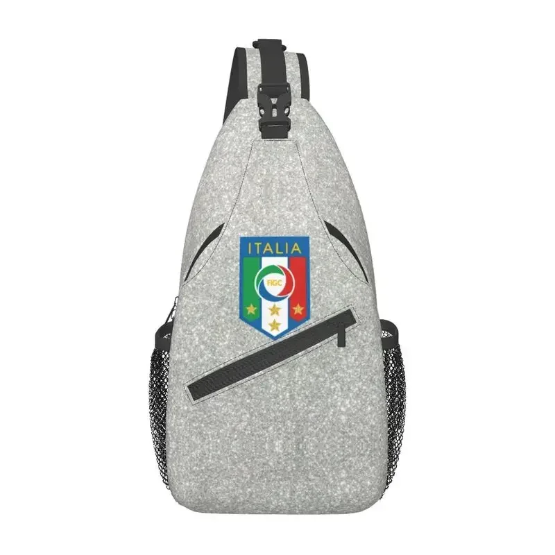 Casual Italian Stars Football Legends Figc Crossbody Sling Backpack Men Italia Soccer Gift Shoulder Chest Bag for Travel Cycling