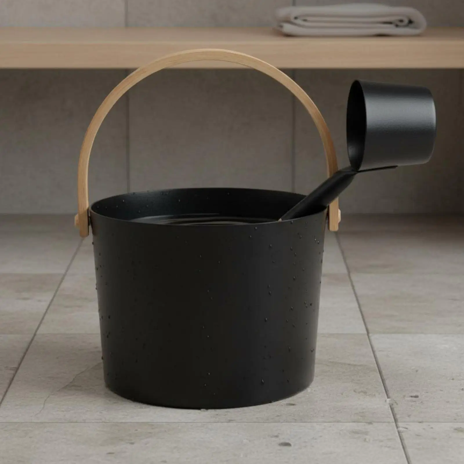 Generous Capacity Sauna Aluminum Bucket Complete Sauna Bucket Set Sauna Bath Machine Kit for Relaxation Spa