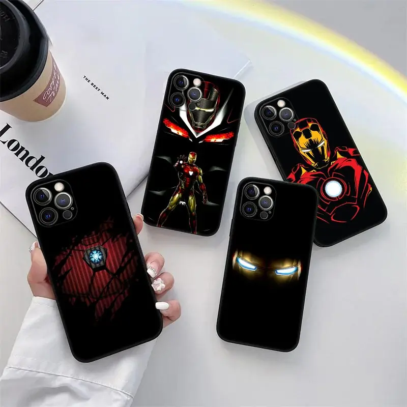 Ironman Marvel Iron-Man Phone Case for iPhone 11 15 Pro Max Case Coque 14 Plus 13 Pro 12 Mini 11 X XR 7 8 SE 2020 TPU Soft Cover