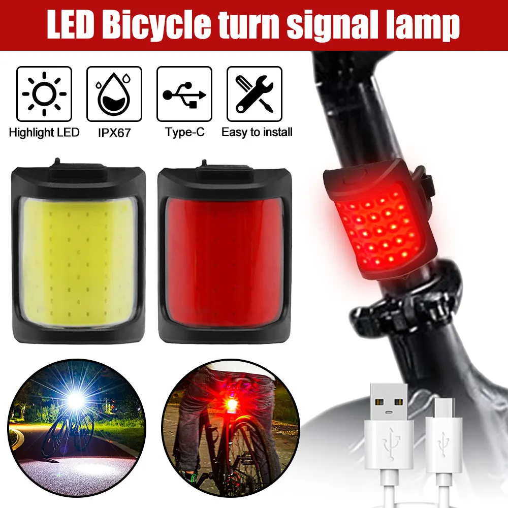 Bicycle Rear Light USB Rechargeable 60 LED Beads Night Riding Safety Warning Back Tail Light Easy to Install Bicycle Accessories