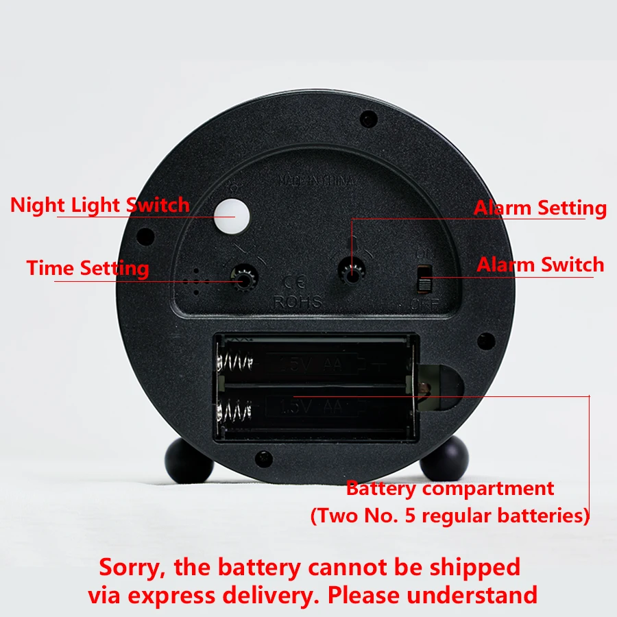 1 nuovo sveglia silenziosa in metallo da 4 pollici; orologio digitale stereoscopico creativo; Adatto per la decorazione di casa/ufficio