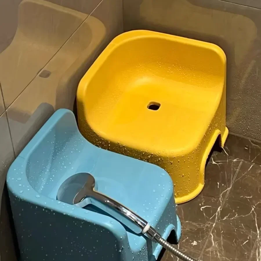 Bathroom Small Stool, Back Chair, Baby Stool, Household Small Bench, Stacked Low Stool, Strong Non-slip Shoe Changing Stool