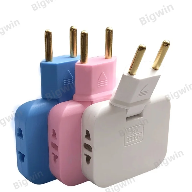 180° Rotatable EU 2Pin Plug Adapter 3 Way Universal Socket Extender, Multi Outlet Wall Power Adapter