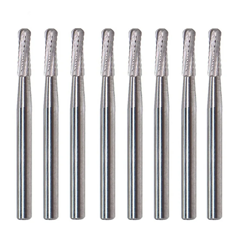 PIORPOY 10Pcs/box Dental Broken Crown Needle for Break Crown High Speed Dental Drill Dentist Tools 1957# Silver Plated Handle