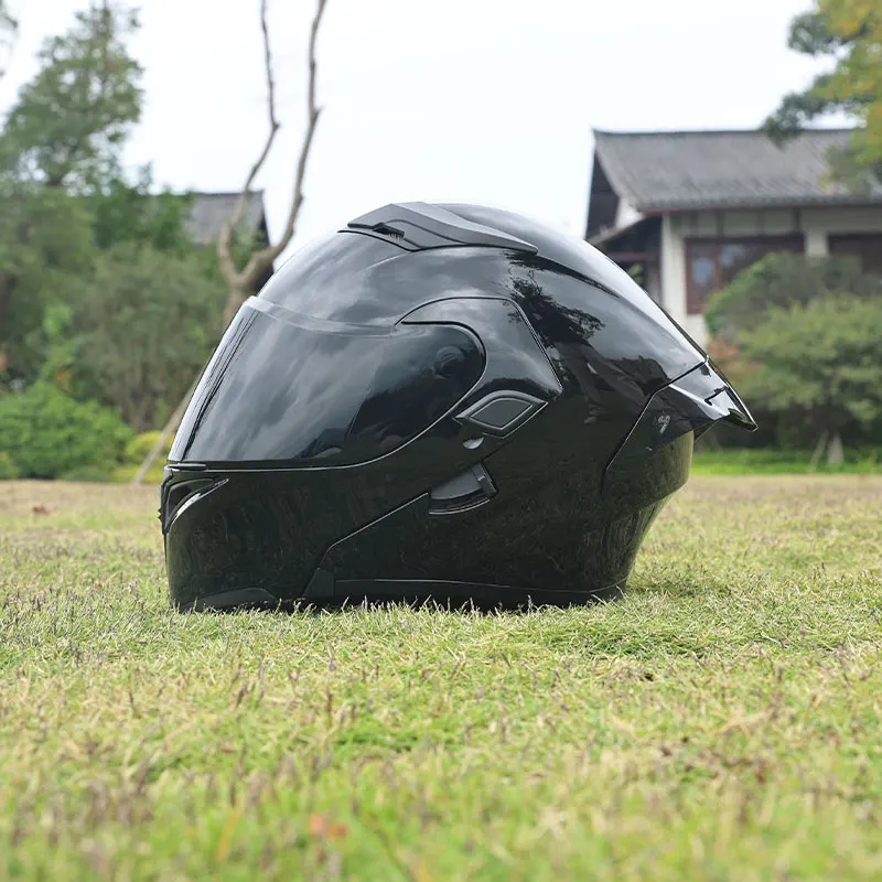 

ORZ motorcycle helmet, men's and women's open face helmet, dual mirror motorcycle helmet, suitable for all seasons
