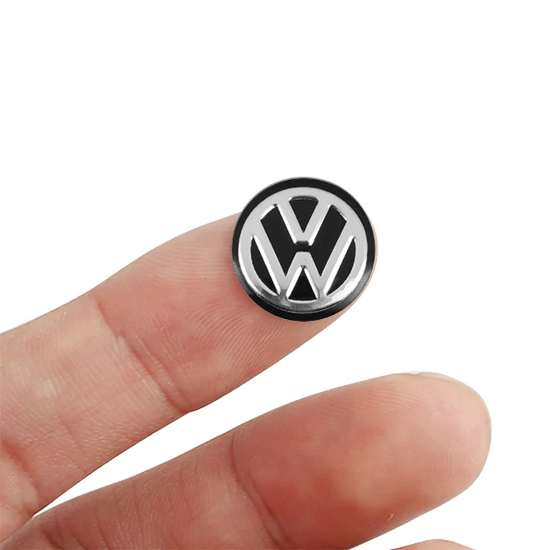 14mm Car Remote Key Sticker Aluminum Emblem Decal For Volkswagen GTI Golf Polo Passat Tiguan Touareg Magotan T-ROC Touran Beetle