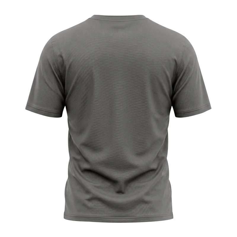 Herren Schnelltrocknendes Eyelet Henry Kurzarm-T-Shirt, Einfarbig mit Rundhalsausschnitt, Sommer Casual Slim Fit Muskel-Gym-Top, 1 Stück – Detail 19
