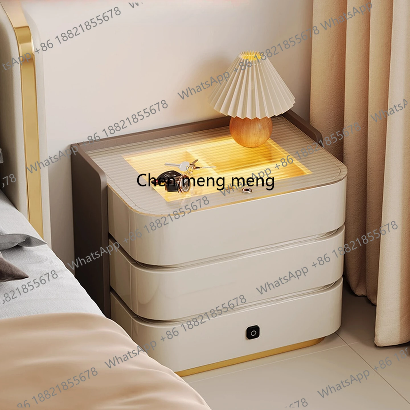 Simple modern light luxury advanced sense master bedroom intelligent multi-function fingerprint lock chest