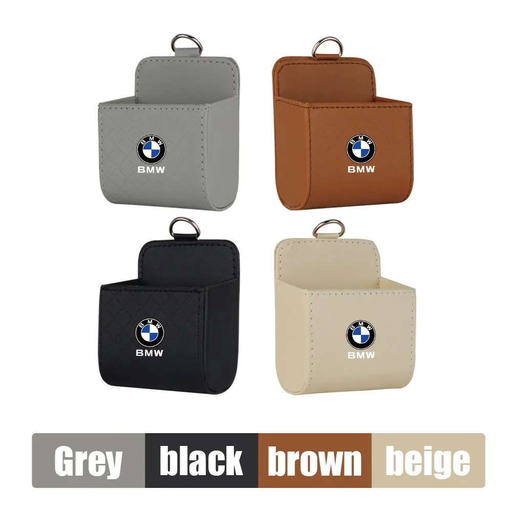 Car Storage Bag Car Accessories Air Vent Dashboard Tidy Hanging Leather Organizer Box For M Performancce E46 E90 E60 F30 F22 X3