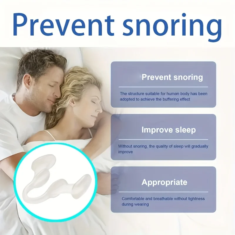 2-10pcs Silicone Elastic Nose Clip Stop Snoring Device Anti-Snoring Breathe Supplies for Better Sleeping Father Boyfriend Gift