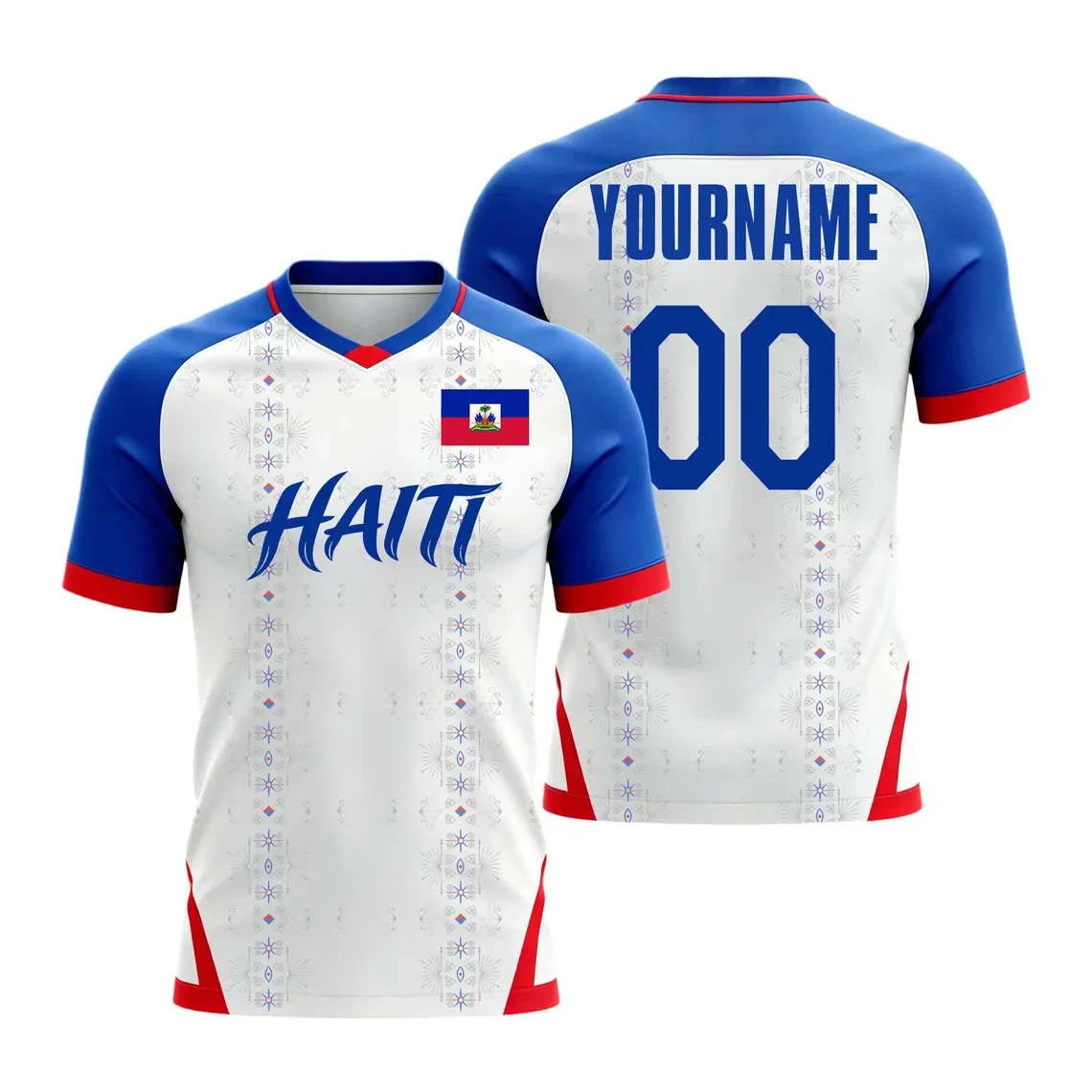 Custom Haiti 2026 Football Jersey Personalized Diy Name Number Haitian Soccer T Shirts Quick Dry Loose Short Sleeve Sports Tees
