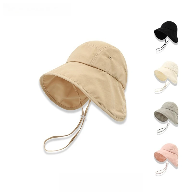 Solid Color Simple Bucket Sun Hat, Lightweight Breathable Fisherman Cap, Suitable for Daily Commute Outdoor Travel Vacation
