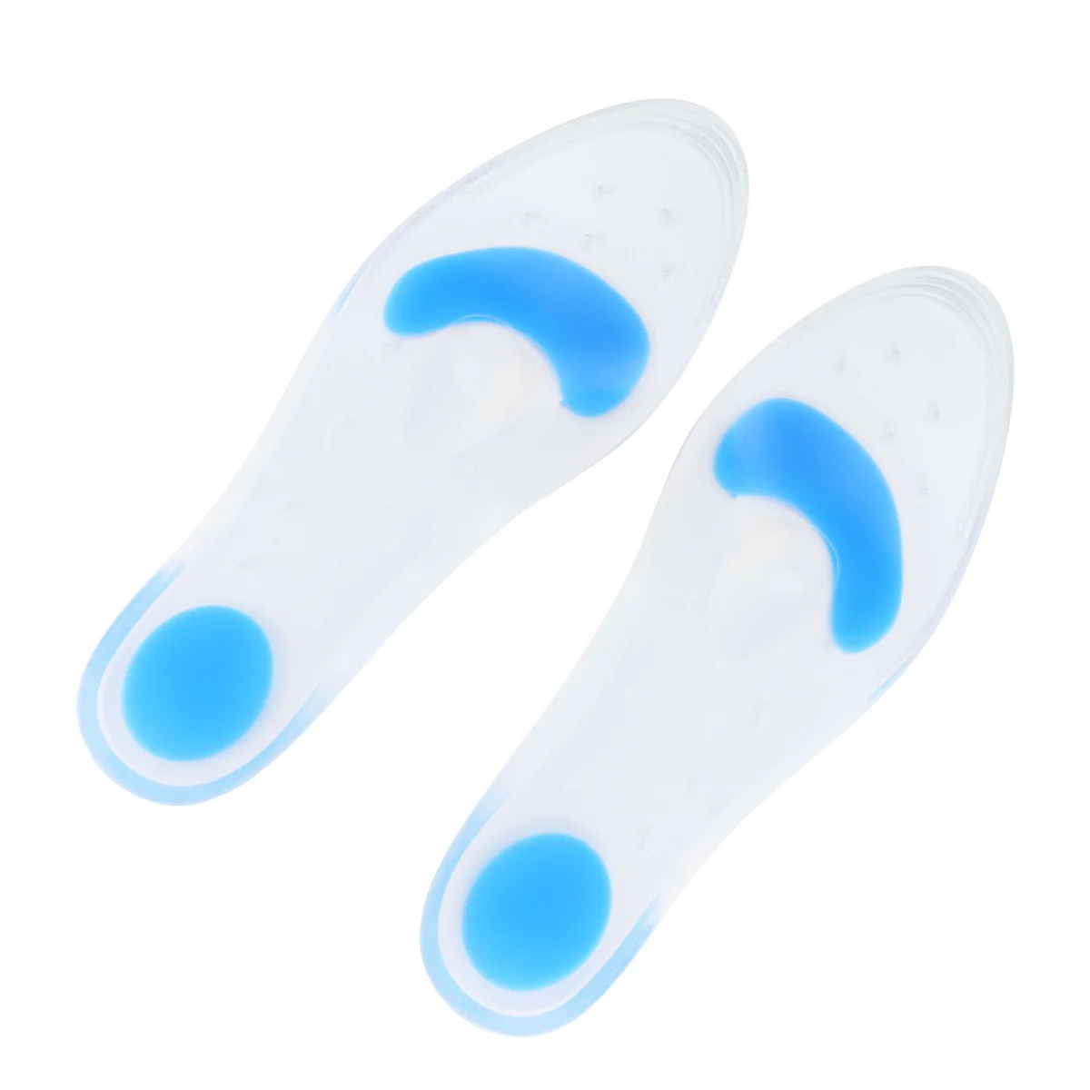 1 Para Silikonowych Wkładek do Butów Amortyzujących Wstrząsy z Funkcją Masażu, Podkładki do Stóp do Sportu, Biegania, Chodzenia dla Kobiet i Mężczyzn, Rozmiary 3-12, Narzędzie do Pielęgnacji Stóp