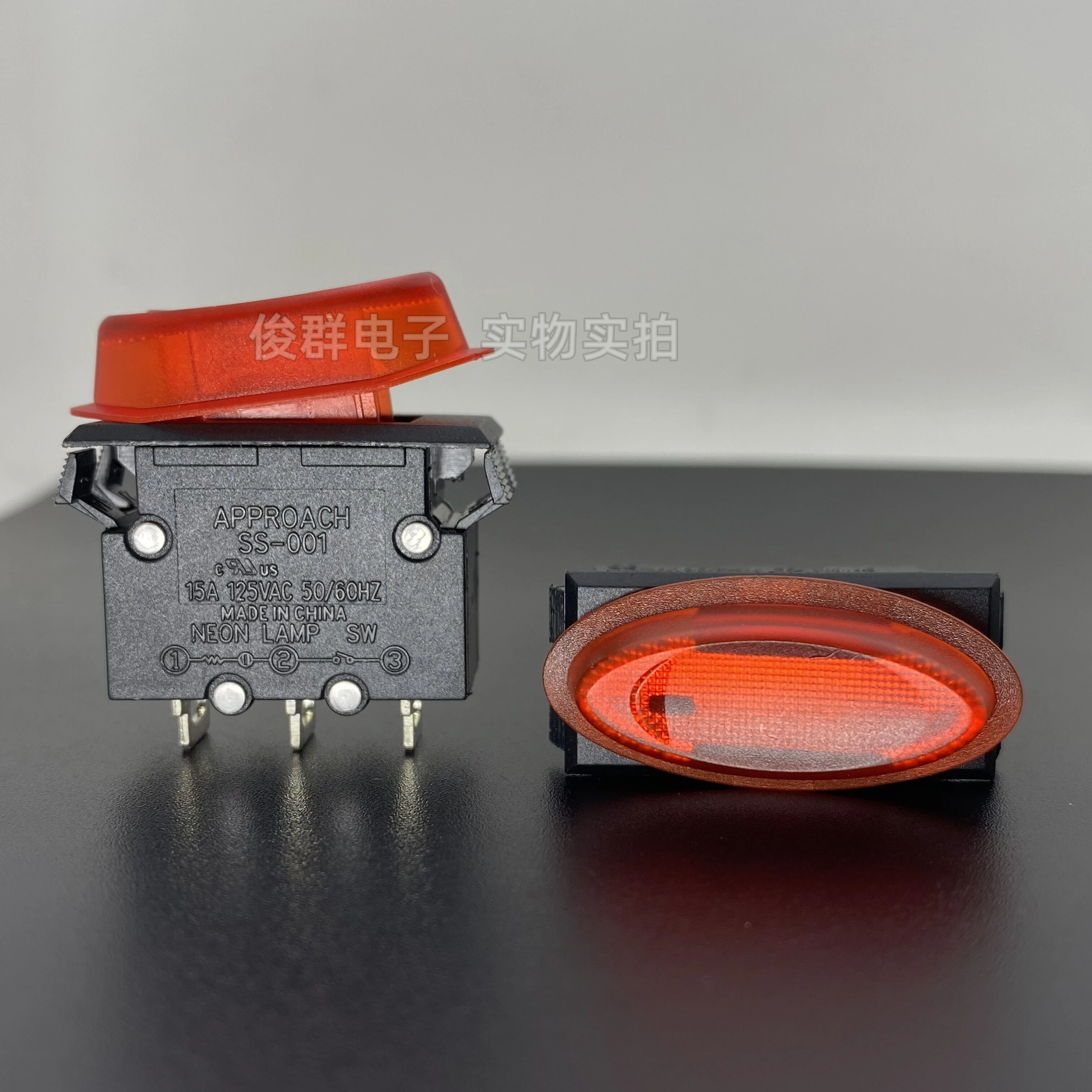 5PCS/imported APPROACH SS-001 with light boat power switch 3 feet 2 gear 13A key rocker boat button