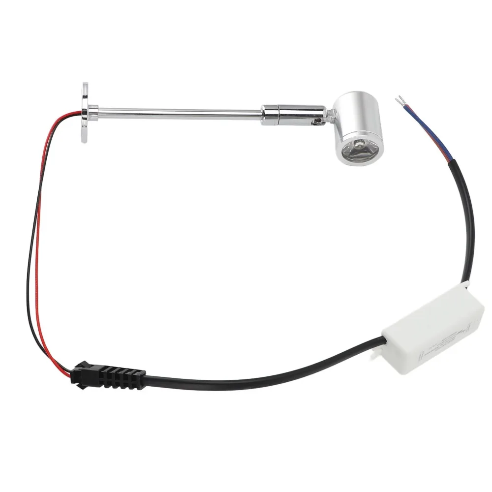 Bright 3W LED Spotlight Light Aluminum Alloy Silver LED Spot Light AC 85-265V 6.10in Height Spotlight Jewelry Showcase