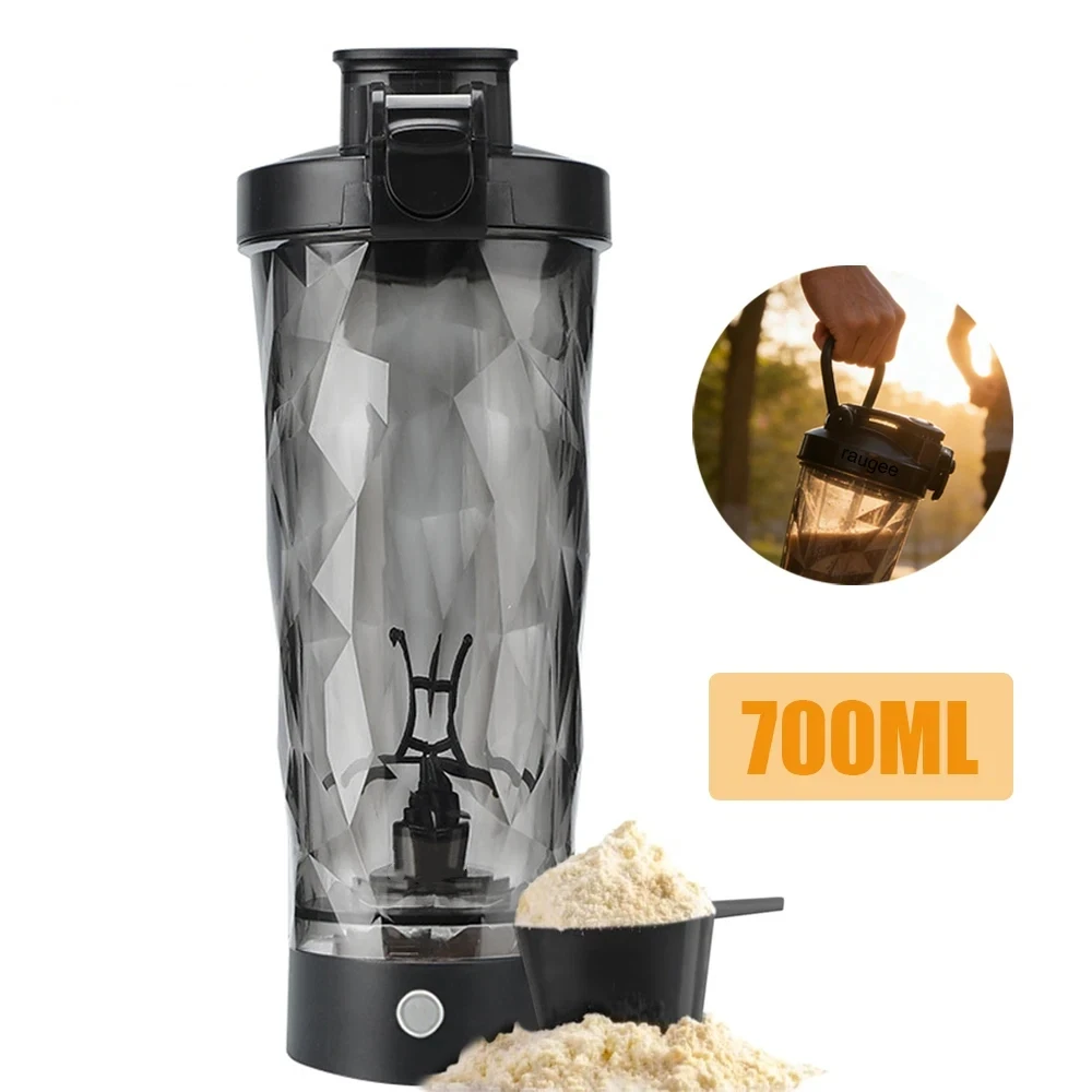 Copo Misturador Elétrico de Proteína 700ML, Copo Misturador Automático Recarregável por USB, Mixer Portátil para Shakes de Proteína, Leite e Café