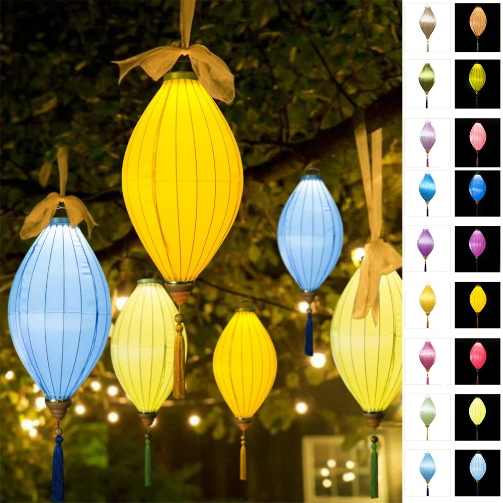 Chinese Traditional Hanging Lanterns Waterproof Colth Rugby Lanterne Wedding Decoration Party Festival Outdoors Retro Lantern