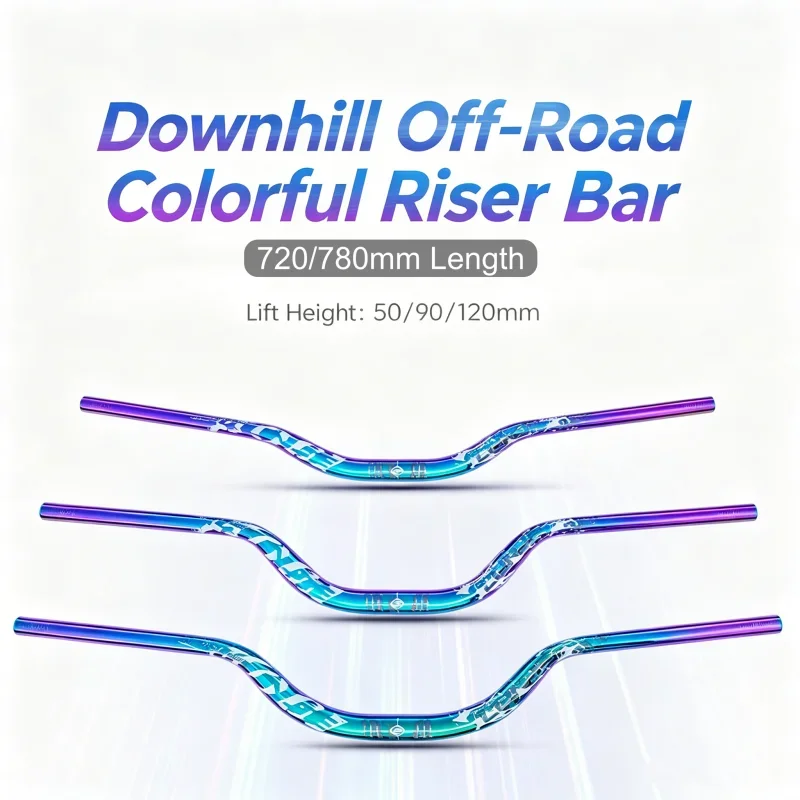 

MTB Downhill Swallow Handlebar 31.8*720/780mm Colorful Handlebar 50/90/120mm Rise Height for Dirt Bike Cycling Parts