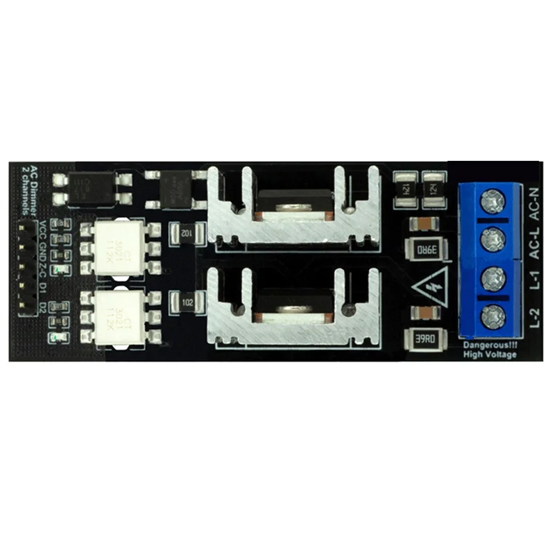 

Модуль диммера света COSW-AC, 2-канальный логический модуль 3,3 В/5 В, модуль диммера переменного тока 50/60 ч, 220 В/110 В