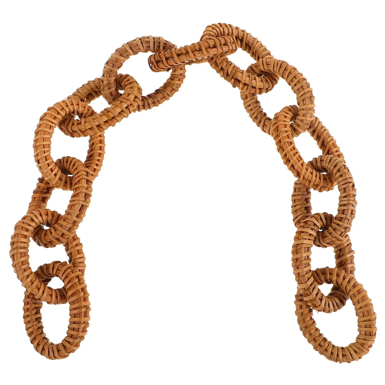 

Wicker Ring Chain Rattan Woven Link Decor Rustic Decorative Links for Chains Home Wall