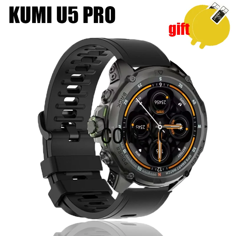 สําหรับ KUMI U5 PRO สายนาฬิกาสมาร์ทซิลิโคนนุ่มสายรัดข้อมือสร้อยข้อมือหน้าจอป้องกันฟิล์ม