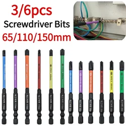 3/6 pces 65/110/150mm magnético especial fenda cruz chave de fenda bits fph1 fpz1 fph2 fpz2 fph3 fpz3 driver elétrico para circuito br