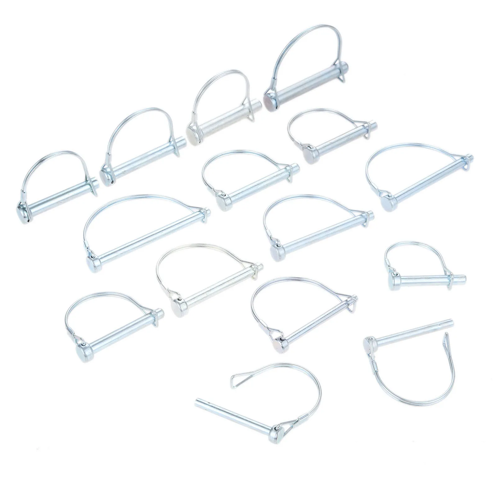 5/4/2pcs Coupler Safety Pin D-shape Steel Shaft Locking Ring Split Hitch M6 M8 M9 M9.5 M10 M12 Secure Latch Garden Industrial