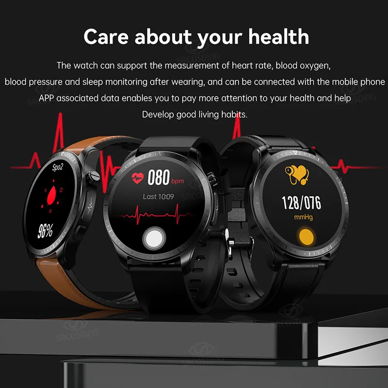 Xiaomi 2024 Blood Glucose Monitor Smart Watch Men Women ECG+PPG Body Temperature Blood Oxygen Heart Rate Health Sport Smartwatch