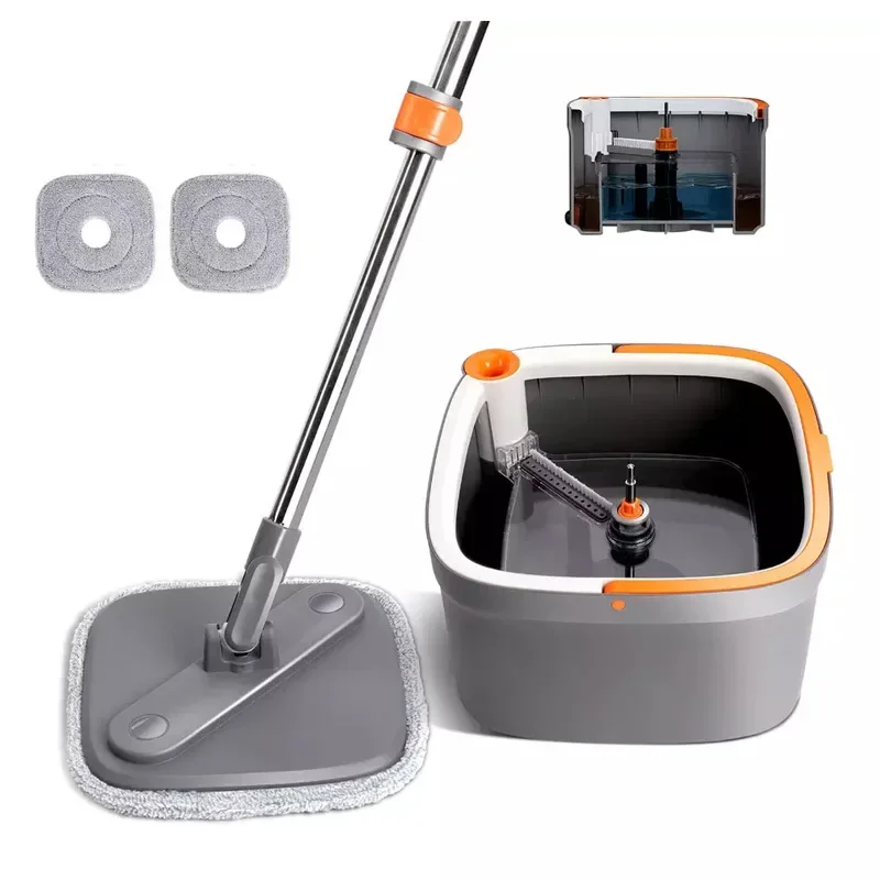 Clean Sewage Separation Barrel Mop Set Clean Sewage Separation Rotary Mop Bucket Flat Mop