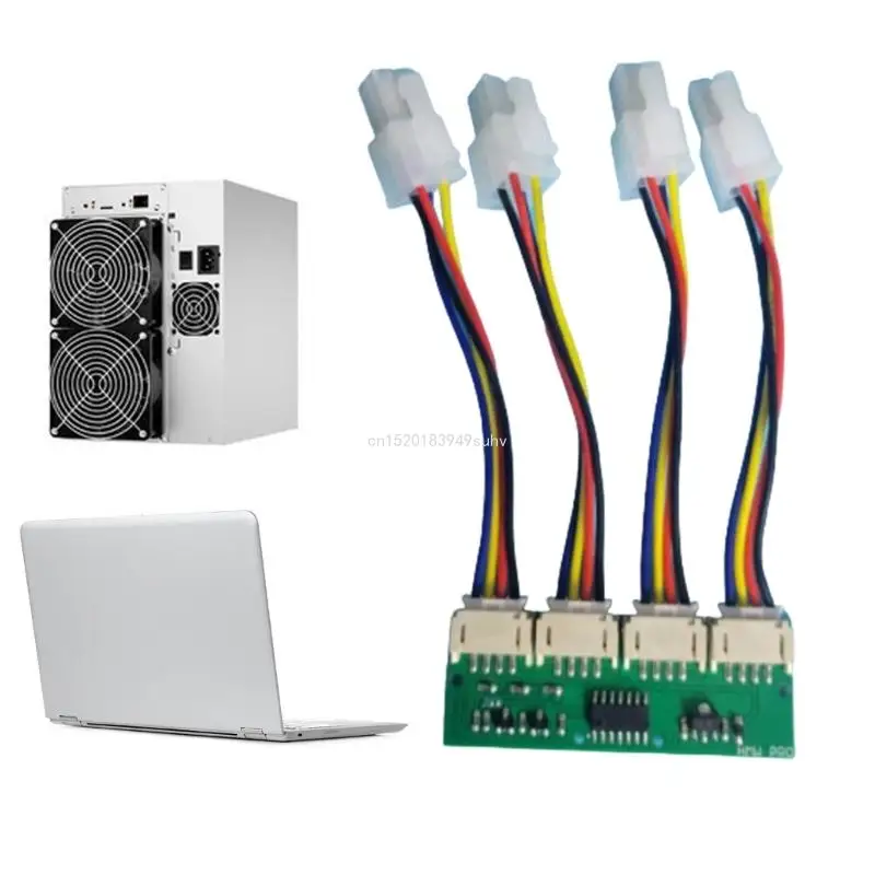 Efficient Fan Speed Emulation Square 4Pin Fan Simulators for Antminer S21 S19kpro T21 KS5 KS5pro Fan Spoofer Dummer