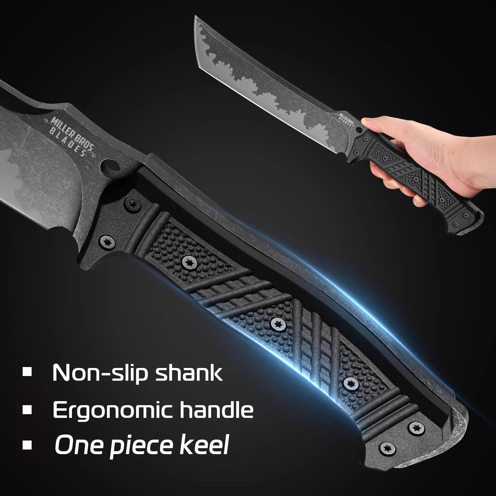 Sharp Military Tactical Knife, Self-Defense, Fixed Blade, Outdoor Jungle Multi-purpose Survival Knife and Cutting Knife