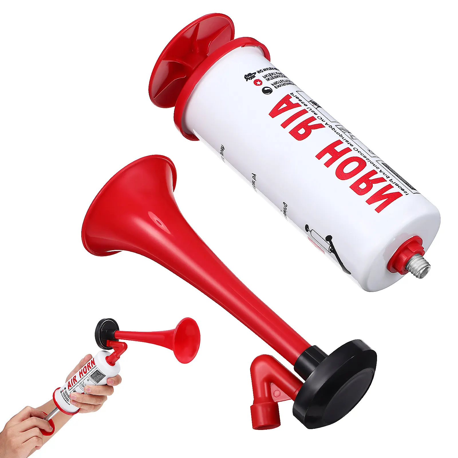 Loud Handheld Air Horn Portable Noise Maker for Cars Motorcycles Bikes Boats Stadiums Graduations Parties Safety Alerts Wild