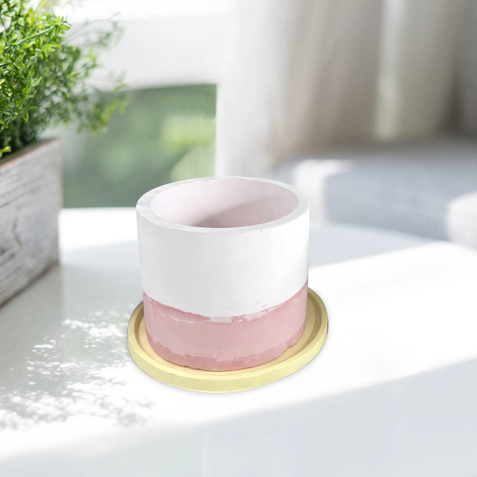 

1 set 1 Set Silicone Planter Round Flowerpot Mold For Diy Concrete Vase Bonsai Pot Making Craft Tool Desktop Decor Mold