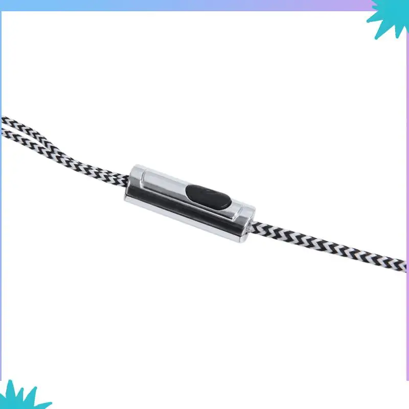 ABZW 4X H-169 3,5 mm MP3 MP4 Okablowanie Subwoofer Pleciony przewód, uniwersalne słuchawki muzyczne z sterowaniem przewodem pszenicznym (srebrny)