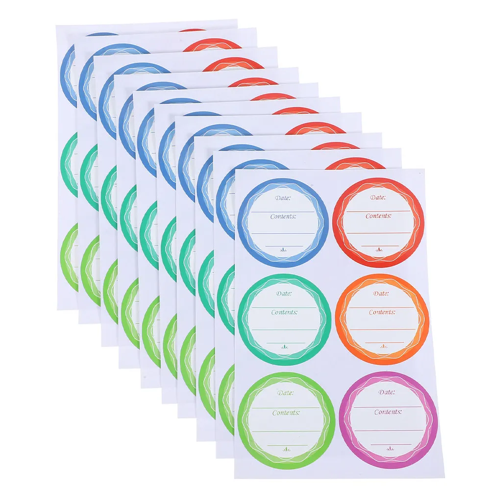

10 Sheets Jar Labels Removable Waterproof Oil Resistant PVC Stickers for Canning Jars Glass Bottles Food Containers Pantry