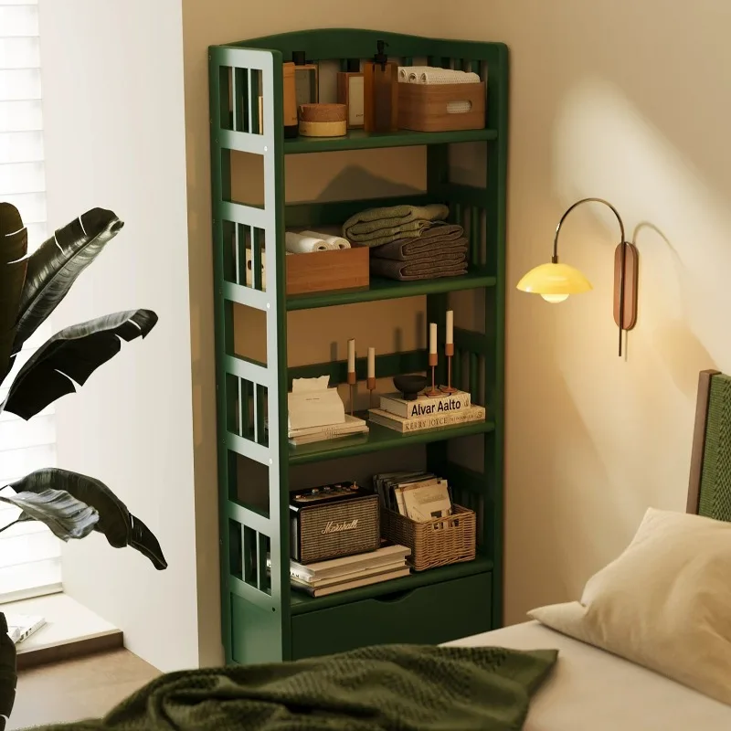 Bedroom Ground Bookcase Modern Racks Display 4-tier Bookshelf Narrow Dresser Organizador De Escritorio Furniture Interior Design
