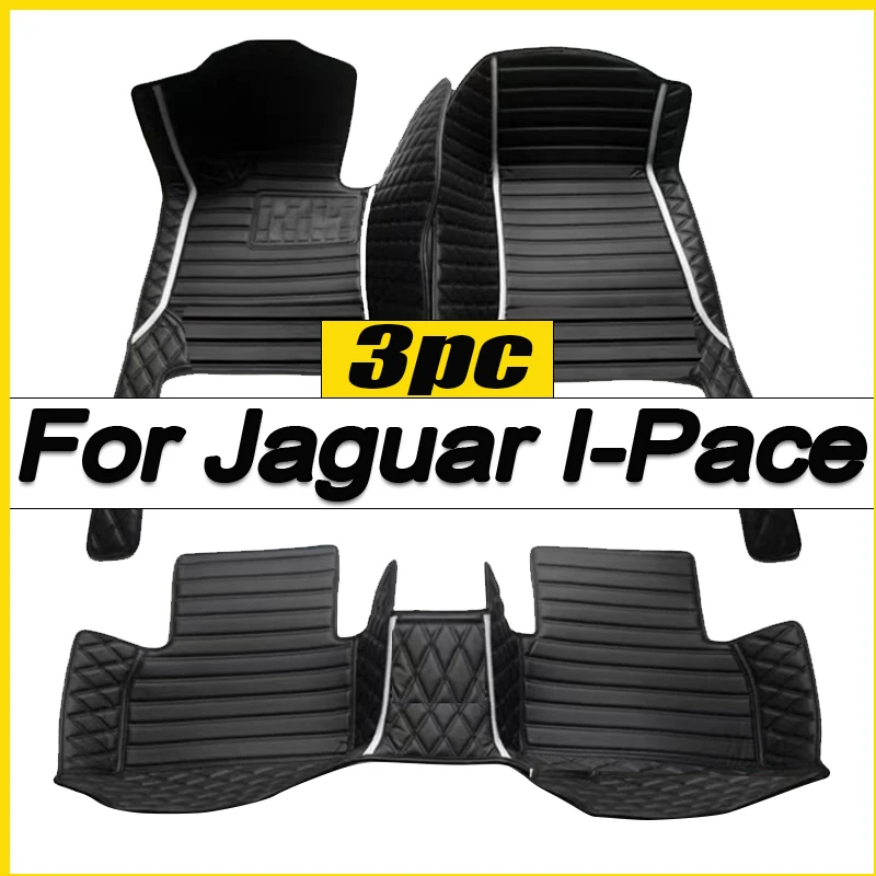 Car Floor Mats For Jaguar I-Pace IPACE I PACE 2018~2022 Carpet Leather Mat Anti Dirty Pad Cubre Pisos Para Autos Car Accessories