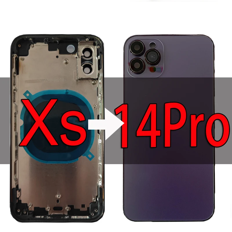 

Urock Diy Housing For iPhone Xs to 14 Pro Battery Midframe Replacement, Xs Like 14Pro Backshell Xs modified to 14 Pro Chassis