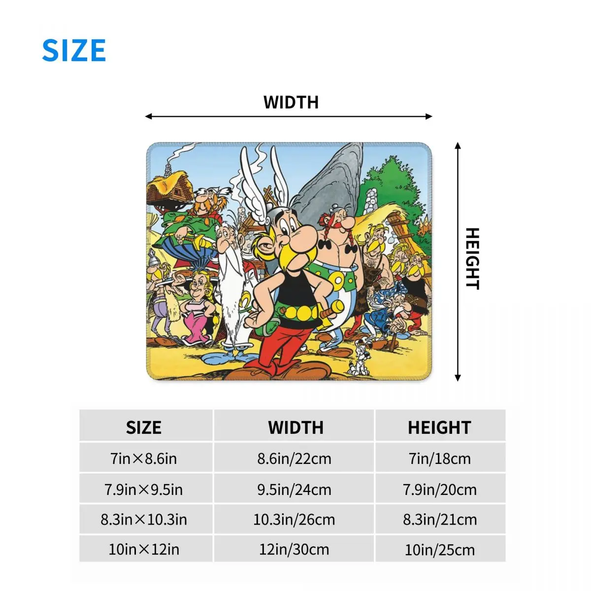 แผ่นรองเมาส์อัสเตอริกซ์และโอบีเล็กซ์ โดกมาติกส์แผ่นรองเมาส์คีย์บอร์ดคอมพิวเตอร์แผ่นรองเมาส์สำหรับเล่นเกมแล็ปท็อปโต๊ะทำงานแผ่นรองโต๊ะสำนักงาน