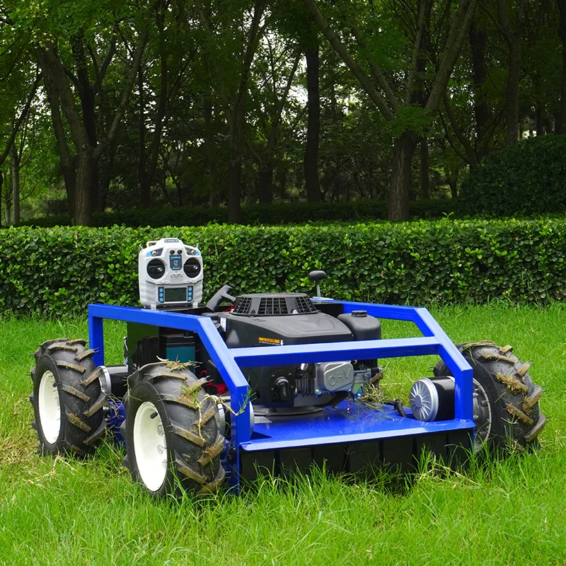 تخصيص الذكية الكهربائية 4-السكتة الدماغية روبوت جزازة العشب التحكم عن بعد اللاسلكي ذاتية الدفع مع ميزة العمل التلقائي