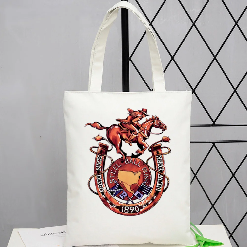 Steel Ball Run Jojo Bizarre Adventure tote bag torba na zakupy shopper personnalisable canvas  grocery woman