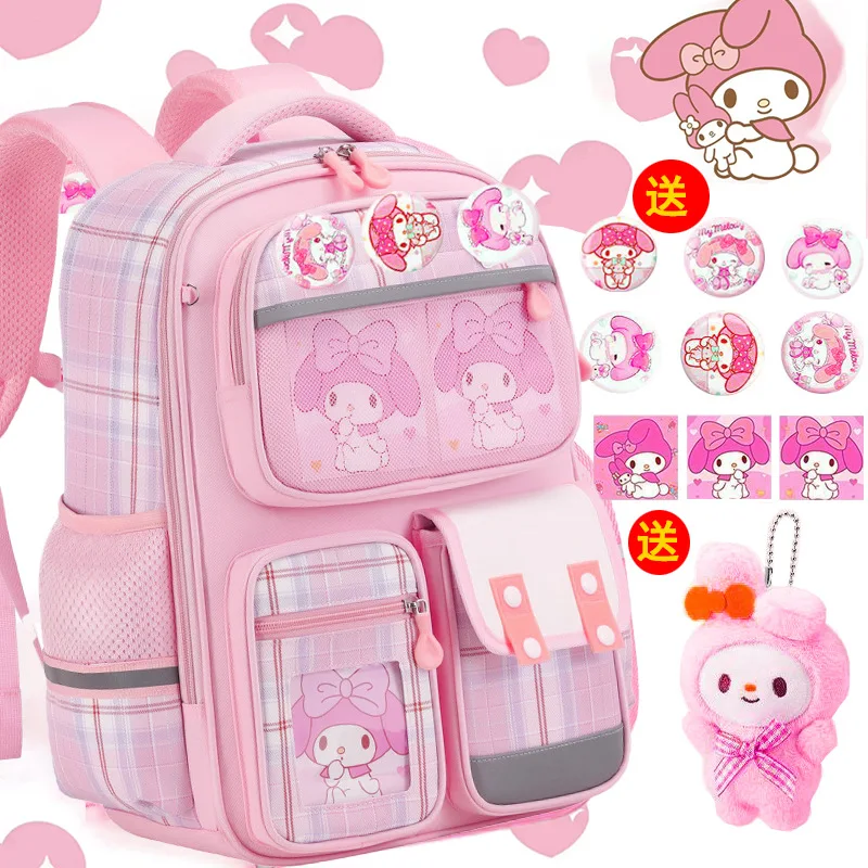 Sanrio Kulomi's new children's burden reduction and ridge protection ultra-light girls backpack cute schoolbag large capacity