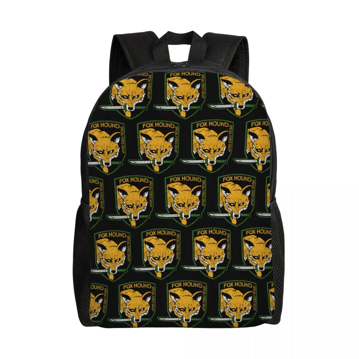 Metal Gear Solid Fox Hound Travel Backpack Men Women School Computer Bookbag Video Game College Student Daypack Bags