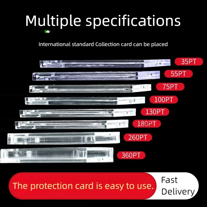 Carrelage de carte magnétique puissant coloré épaissi 35pt-360pt Ptcg Star Collection porte-carte de dessin animé housse de protection transparente
