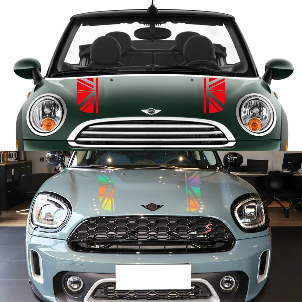 Car Hood Engine Sticker Union Jack Decal For Mini Cooper S F54 F55 F56 F60 R53 R55 R56 R60 R61 Clubman Countryman Tuning Cover