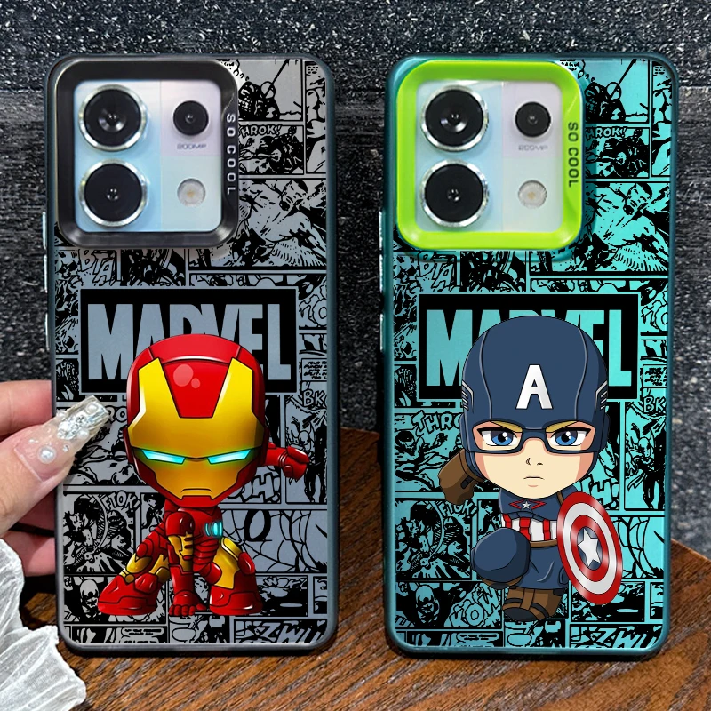 SpiderMan Deadpool Heroic Anime For Redmi Note 13 12 12S 11 11S 11E 10 10T 10S 9C 9T Pro Plus Max Lite 5G Colorful Silver Funda